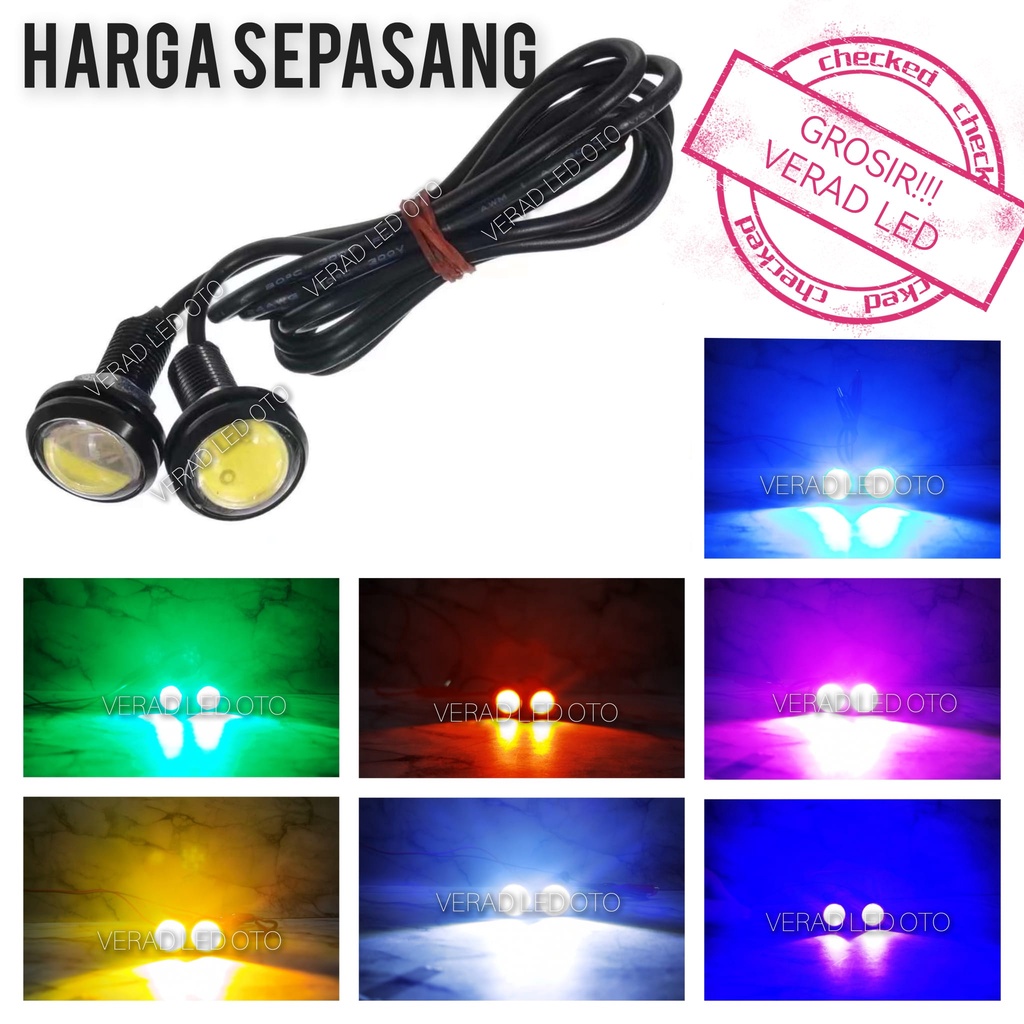 MATA Eagle Eye ไฟ LED (1 PAIR) DRL COB Eagle Eye ขนาดใหญ่ 12V 3W