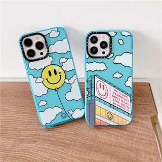 High quality CASETify เคสโทรศัพท์ซิลิโคน TPU แบบนิ่ม ลายหน้ายิ้ม สําหรับ iPhone 14 Plus 14 Pro Max 11 12 Pro Max 13 Pro Max