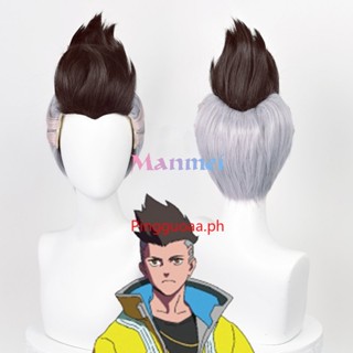 Manmei Anime Cyberpunk Edgerunners David Martinez Cosplay Wig Men Short Hair Heat Resistant Synthetic Wigs