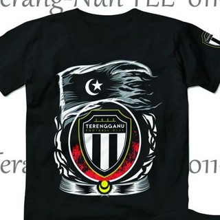 เสื้อยืดผ้าฝ้ายพิมพ์ลายแฟชั่น เสื้อยืด TERENGGANU FC WE BLEED BLACK &amp; WHITE บาจู TERENGGANU