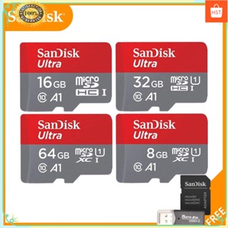 Sandisk Ultra Micro SDCard 8GB/16GB/32GB/64GB/128GB Class10 A1 เมมโมรี่การ์ด ไมโครเอสดีการ์ด TF Card โทรศัพท์ มือถือ แท๊บเล็ต Smartphone Tablet MicroSD MicroSD