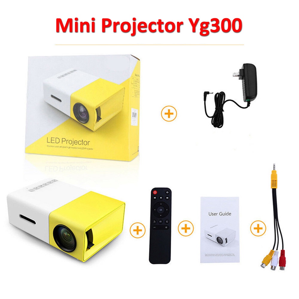 Led โปรเจคเตอร์ Mini Yg300 1080P โฮมเธียเตอร์ Cinema Beamer AV SD Usb เสียง Hdmi รองรับ HD เต็มหน้าจ