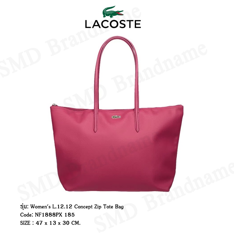 Lacoste กระเป๋าช้อปปิ้ง รุ่น Women's L.12.12 Concept Zip Tote Bag Code: NF1888PX 185