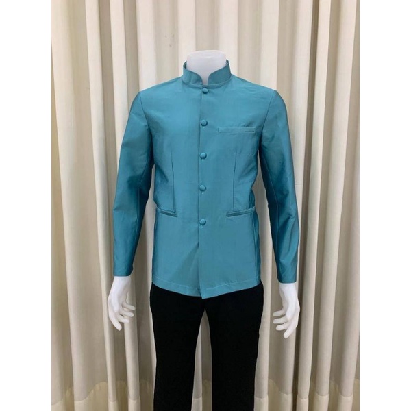 ขอพระราชทานผ้าไหมอย่างดีสีไม่ตกผ้านุ่มตัดเย็บปราณีตมากจ้ามีเสริมฟองน้ำทีไหลตัดเย็บอัดผ้ากาว 2 ชั้นผ้าอยู่ทรงใส่เข้ารูป - รูปที่ 7