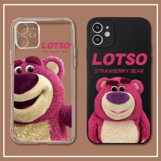 Strawberry bear เคสไอโฟน iPhone 11 14 pro max 8 Plus case X Xr Xs Max Se 2020 cover เคส iPhone 13 12 pro max 7 Plus