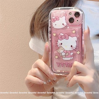 เคสโทรศัพท์มือถือแบบนิ่ม ใส ลายการ์ตูนเฮลโลคิตตีน่ารัก สําหรับ iPhone 14 13 12 11 Pro Max Xs Max Xr X 7 8 6 6s Plus