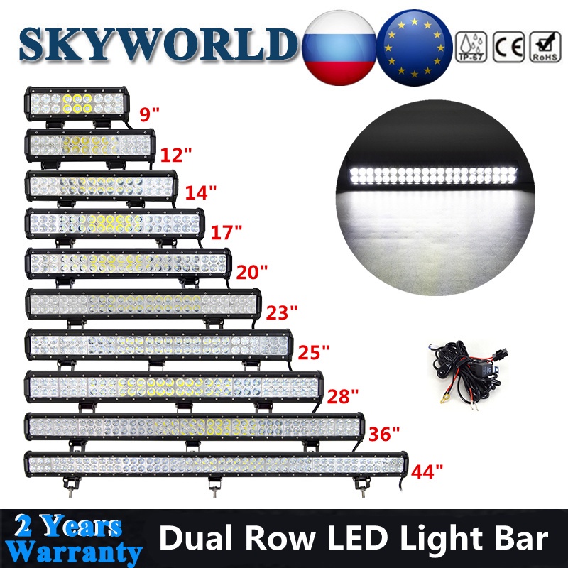 9 12 14 17 20 23 25 28 36 44inch Barre LED Bar Offroad Combo Beam LED Light Bar 12V 4x4 Car LED Ligh