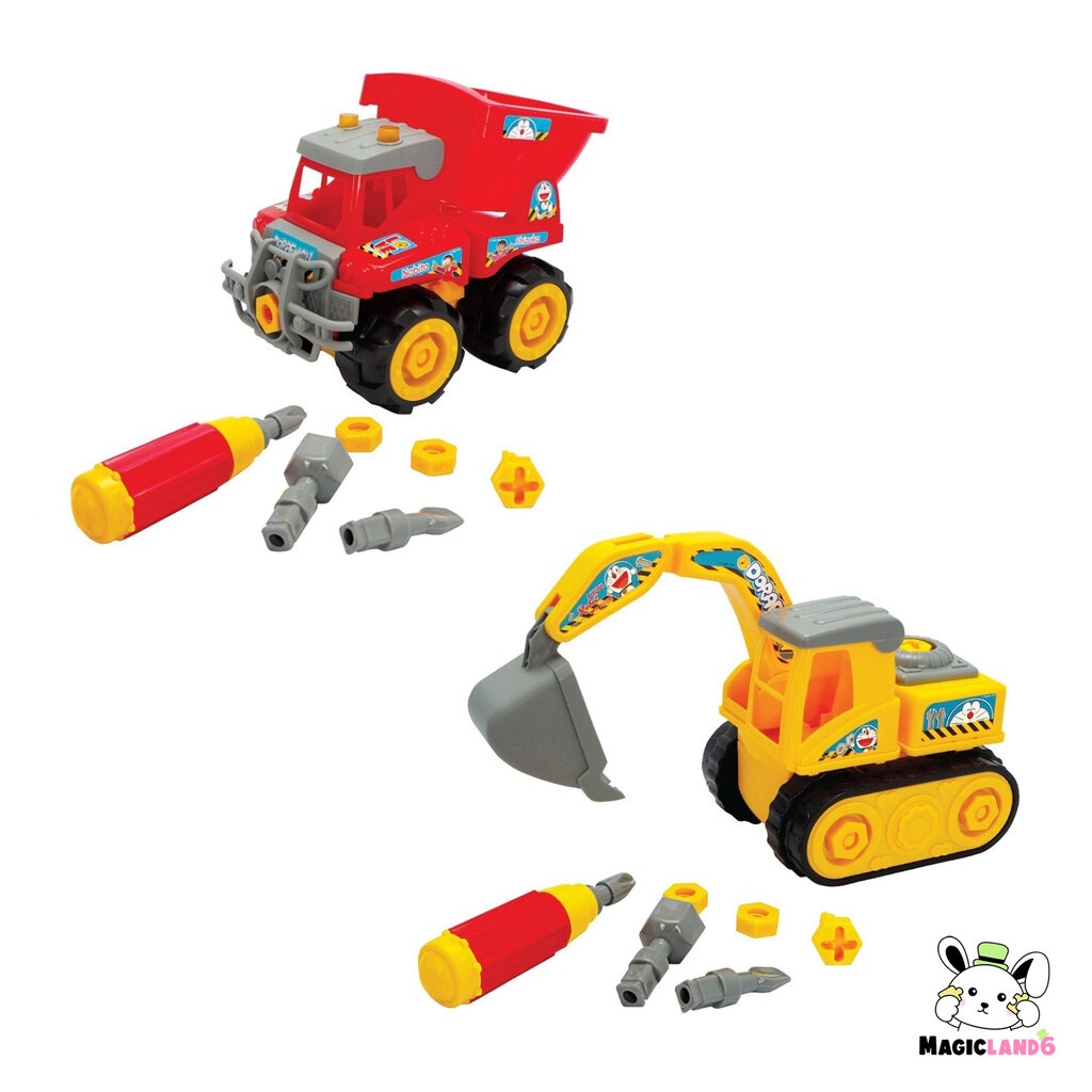Toy Car Doraemon Fujiko DIY Toy Variant ของเล่นรถทรายชุดแยกส่วนประกอบโดราเอมอน ของเล่นเด็ก ลายการ์ตู