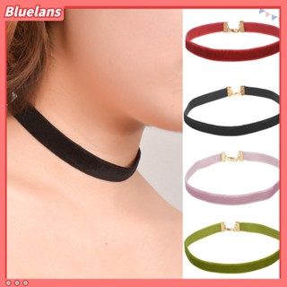 [Bluelans] สร้อยคอโชคเกอร์ กํามะหยี่นุ่ม สีพื้น สไตล์โกธิค ของขวัญ สําหรับเต้นรํา คลับ ผู้หญิง