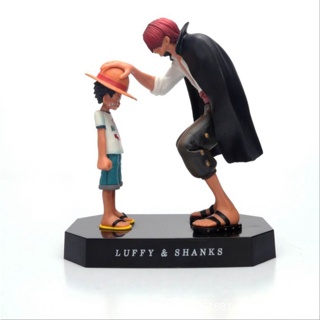 ฟิกเกอร์อนิเมะ One Piece Four Emperors Shanks Straw Hat Luffy ขนาด 17 ซม. สําหรับตกแต่งบ้าน