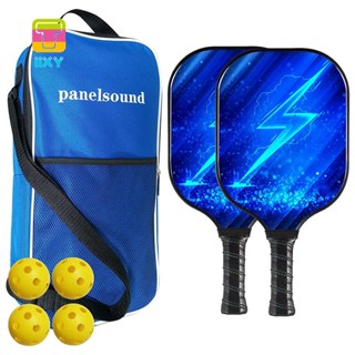 Pack of 2 Pickleball Paddle Lightweight Pickleball Paddles,Thin&amp;Quick Pickleball Rackets Set with Carrying Bag,4 Balls