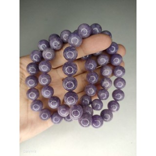 สร้อยข้อมือคริสตัลเลพิโดไลท์ธรรมชาติ 11-12 มม. + - Ф