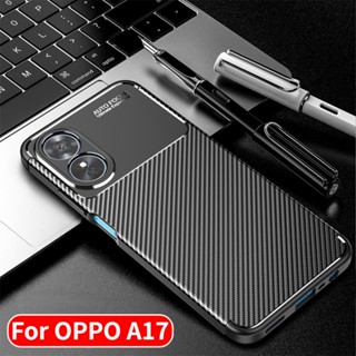 เคสโทรศัพท์ซิลิโคน TPU แบบนิ่ม คาร์บอนไฟเบอร์ ผิวด้าน กันกระแทก สําหรับ OPPO A17 A78 A 17 2022 A 78 2023 A17 CPH2477 4G A78 CPH2483 CPH2495 5G