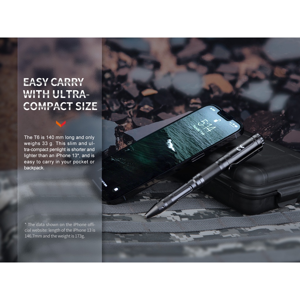ไฟฉายปากกา Tactical PEN  Fenix T6  และ  Fenix T5 - รูปที่ 2