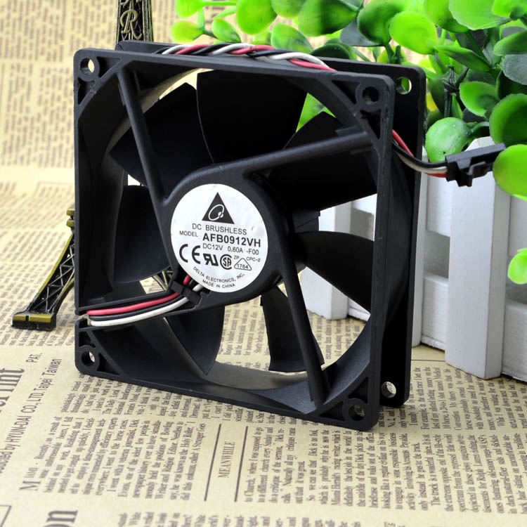 YTH 9 ซม.12V 0.60A 2 3WIRES AFB0912VH-F00 R00 SPEED DETECTION ALARM FAN