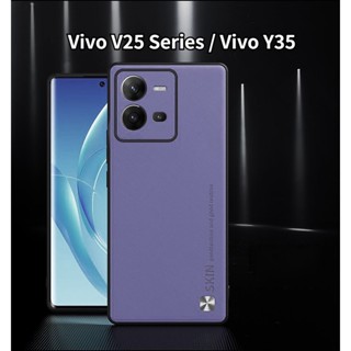 เคสโทรศัพท์มือถือหนัง กันกระแทก แฟชั่นเรียบง่าย สําหรับ Vivo V25 Y35 V 25 Pro V25e VivoV25 VivoV25e VivoY35 5G 4G 2022