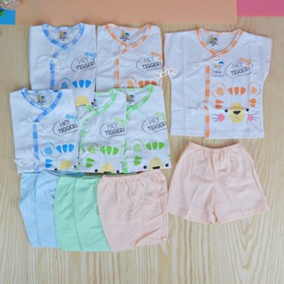 6 ชุด Baby Hood เบบี้ฮูด ชุดผูกหน้าสั้น สำหรับทารกแรกเกิด-6เดือน 01W67CF คละลาย