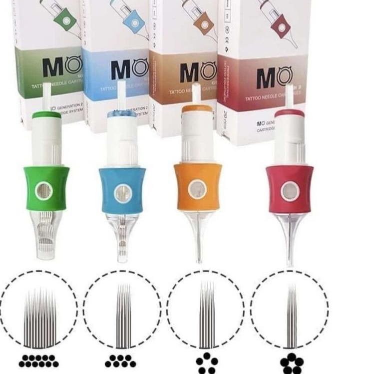 เข็มตลับสัก F82q MO Gen2 RL/RS/M1/RM. 3/5/7/9/11/13/14/15/17/23 - 1ปาปัน 5ชิ้น