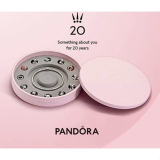 Pandora limited ed 20th anniversary jewellry box ทรงกลม แท้100% (ขนาด กว้าง14xยาว14xสูง3 cm) คุ้มมากกก