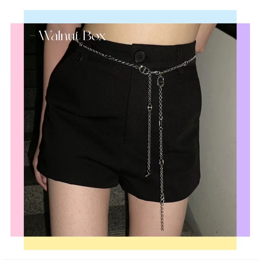 สายโซ่โลหะคล้องเอว รูปจมูกหมู แคบ อุปกรณ์เสริม สําหรับเสื้อกันหนาว เสื้อคอร์เซ็ต