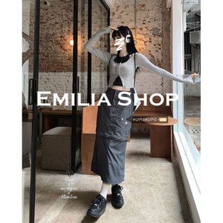 EMILIA SHOP กระโปรง เสื้อผ้าแฟชั่นผู้หญิง เซ็กซี่ สไตล์เกาหลี 2022 ใหม่ Q021050