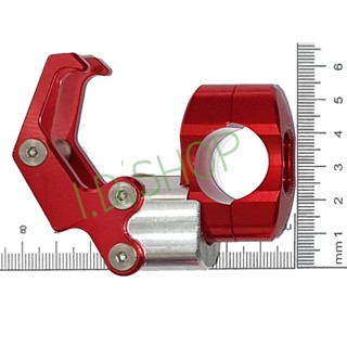 ที่แขวนหมวกกันน็อคยึดกับแฮนด์ PCX แดง งาน CNC ใส่รุ่นทั่วไป ตะขอเกี่ยวหมวก ที่แขวนของ ตะขอ แขวนของ aumshop239