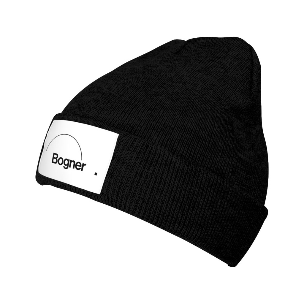 ใหม่ที่มีอยู่ Bogner 4541 โลโก้สกี Hip-Hop Warm Elastic หมวก Topi Streetwear ถักหมวกหมวก Roll Up Edg