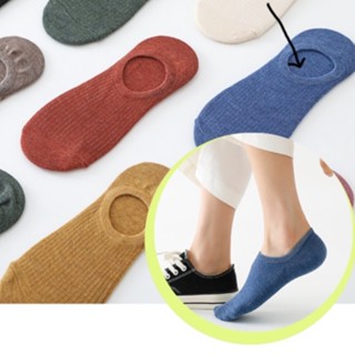 ถุงเท้าข้อเว้า ถุงเท้าข้อสั้น ซ่อนขอบ มีซิลิโคนกันกัดกันลื่น…