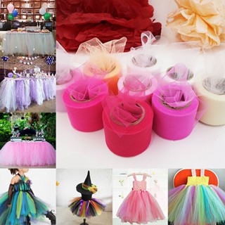 【AG】5cm 22m Shiny Sheer Gauze Tulle Roll Spool Wedding Party Decor DIY Craft Supply