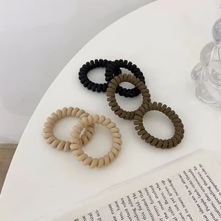 🔥พร้อมส่ง🔥 ยางรัดผมเกลียวพลาสติก ยางมัดผมมินิมอล ยางมัดผมเกาหลี