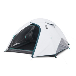 เต็นท์ตั้งแคมป์สำหรับ 3 คนรุ่น MH100 FRESH &amp; BLACK QUECHUA CAMPING TENT MH100 - 3-P - FRESH&amp;BLACK