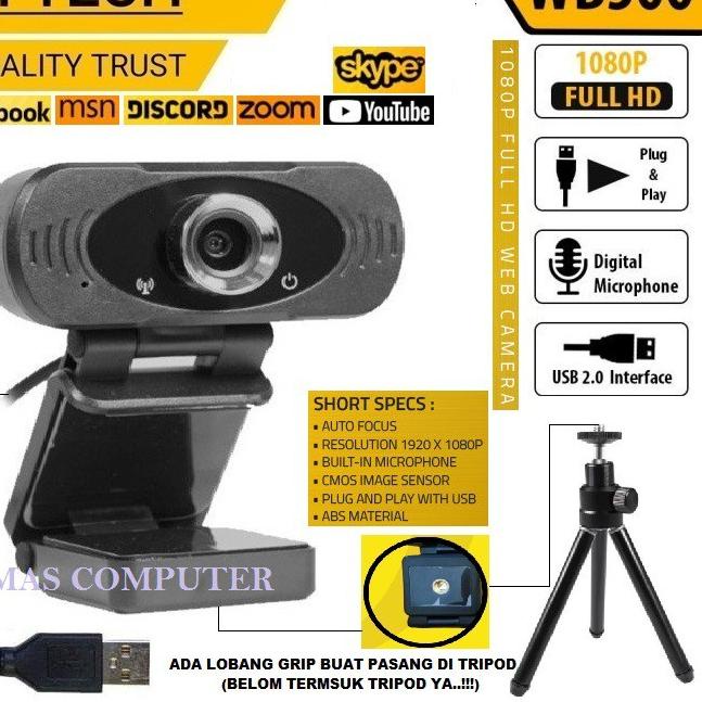 M-TECH Webcam WB-500 / Webcam A50 Full HD ความละเอียด 1080P/30fps HD1080p (1920x1080px)