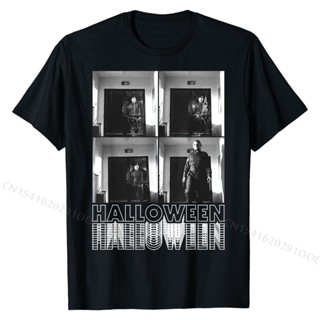 เสื้อยืดผ้าฝ้าย พิมพ์ลาย Michael Myers Scene Box ฮาโลวีน สําหรับผู้ชาย