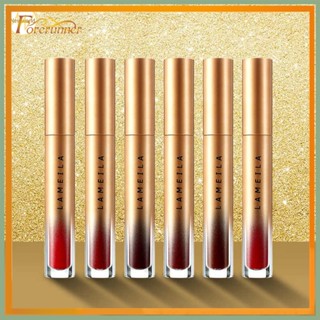 ลิปกลอส LAMEILA Velvet Lip Glaze สีส้มอิฐ มี 3 สี สีสวยมาก ติดทนนาน กันน้ำ ลิปสติก เนื้อลิขวิด Lip Gloss(402)