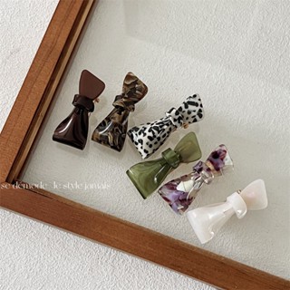 Fashion Bow Hair Clip Girl Acrylic Bangs Hairpin