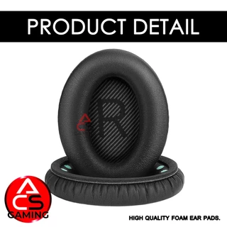 ACS (A1) ฟองน้ำหูฟัง Bose (หนังสีดำ/ดำ) สำหรับรุ่น QC2, QC15, QC25, QC35 I, QC35 II, AE, AE2, AE2i, AE2w