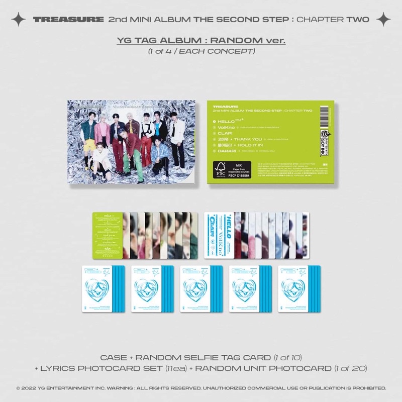 TREASURE อัลบั้ม - 2nd Mini Album Second Step Chapter Two PhotobookYG ...