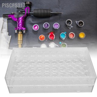 Pisces317 Tattoo Ink Rack Transparent Thickened PC 50 Holes 1.2in Hole Easy Storage Bottle Holder for