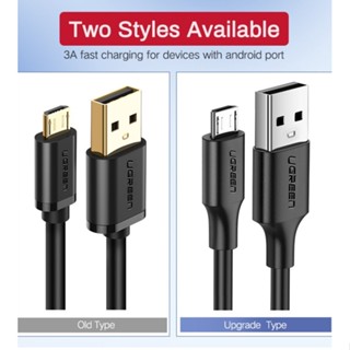 UGREEN สายเคเบิลชาร์จ USB 2.0 micro USB สำหรับชาร์จและซิงก์ข้อมูล