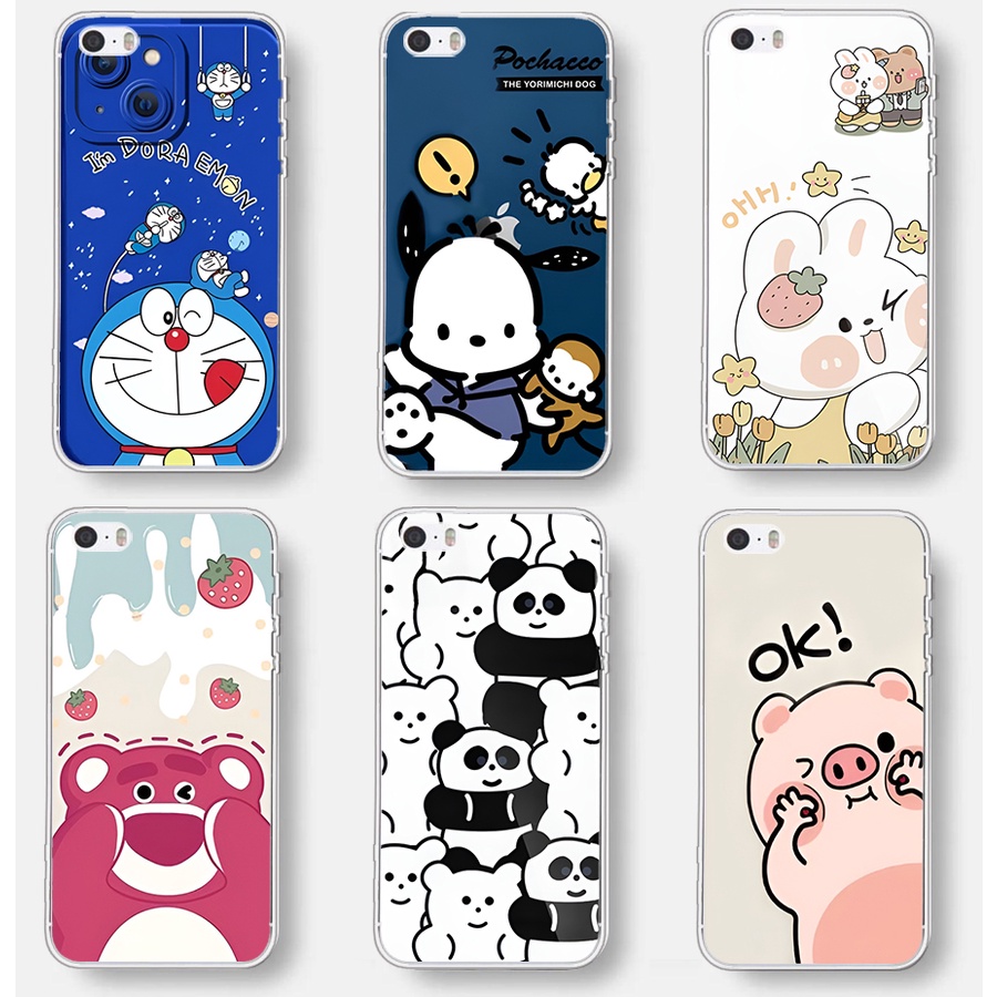 สําหรับ iPhone 4 4S 5 5S se 6 6s ซิลิโคนนุ่ม TPU เคสโทรศัพท์ด้านหลัง