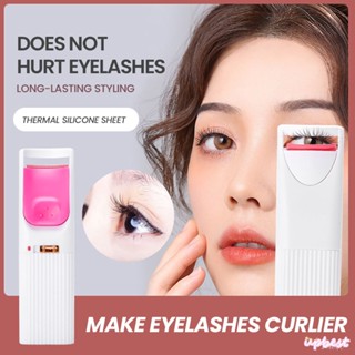 ♕ไฟฟ้า Heated Eyelash Curler Usb ชาร์จไฟฟ้าแบบพกพา Mini Eyelash Curler เครื่องมือแต่งหน้าใช้งานง่ายขยายตาถาวร Curling