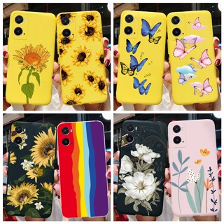 เคสโทรศัพท์มือถือ ซิลิโคนนิ่ม TPU ลายผีเสื้อ ดอกทานตะวันน่ารัก สําหรับ OPPO A76 (CPH2375) A36 (PESM10) A76 A 76 4G 2022