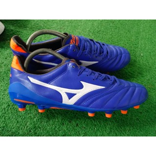 รองเท้าสตั้ด Mizuno Made in Japan  หนังแท้ รองเท้าฟุตบอล สตั้ดมิซูโน่สีน้ำเงิน   Mizuno Morelia Neo