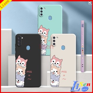 【พร้อมสายคล้อง】เคส Samsung A11 M11 A12 M12 Samsung J2 Prime J7 Prime A10S A20 A30 A10 Core เคสโทรศัพท์มือถือ ลายสุนัขน่ารัก สําหรับ GG