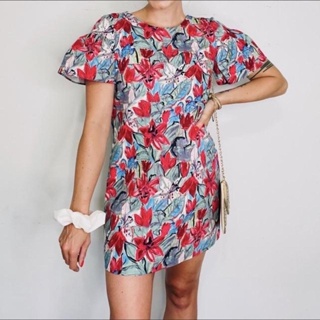 ZARA x Cotton Dress ผ้าดีมาก ลายสวย ใหม่กริบ น่ารักมากกก size S อก 34 ยาว 30 Tag ครบ • Code : 485(10)