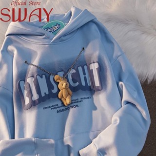 SWAY  เสื้อกันหนาว เสื้อฮู้ด นค้ามาใหม่ ใส่สบายๆ หลวม Beautiful High quality รุ่นใหม่ สวย S011384 36Z230909