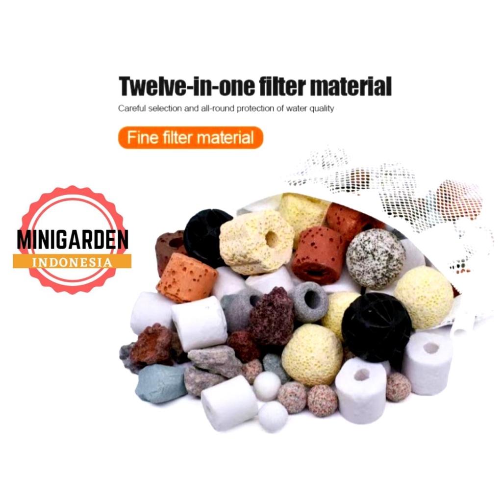 แผ่นกรอง 12in1 MIX MEDIA + BAG กรองตู้ปลา aquascape MEDIA