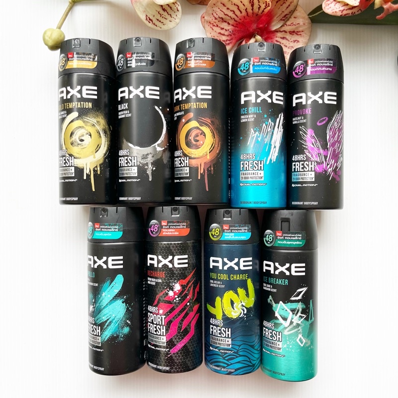 135 ml. 1 ขวด ผลิต 01/25 Axe Deodorant Body Spray แอ็กซ์ สเปรย์ ระงับกลิ่นกาย ของผู้ชาย
