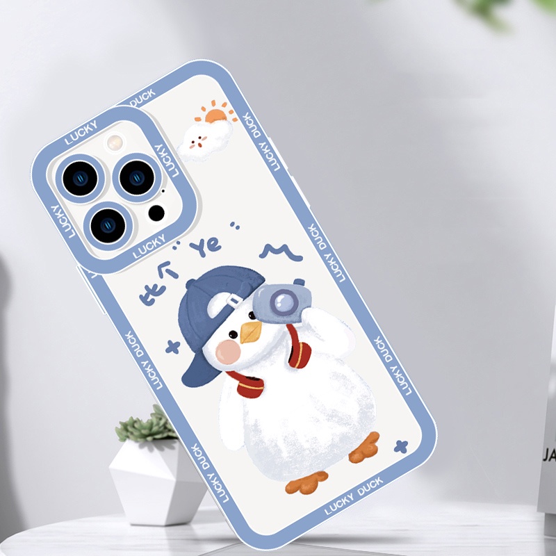 เคส OPPO Reno11 Pro 10 5G Pro+ Reno8t OPPO Reno 8t 8 Pro t 8z 6 5 4 7 Pro 4 6 Z 5 5G 3 2 F 7 Lite เคสนิ่มกันกระแทกเป็ดน่ารัก