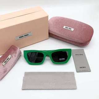 MIU MIU MU09WS SUNGLASSES แว่นตากันแดดแบรนด์มิวมิว ตัวหนังสือโลหะสีทองขาแว่น uv400